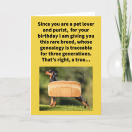 Funny Pun Pure Bread Hund Grattis på födelsedagen Kort