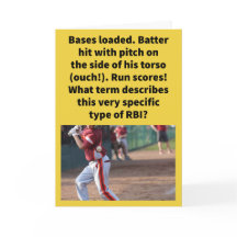 Funny Pun Ribbie Baseball Hälsning