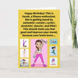 Funny Pun Sarah Tonin' Grattis på födelsedagen Kort