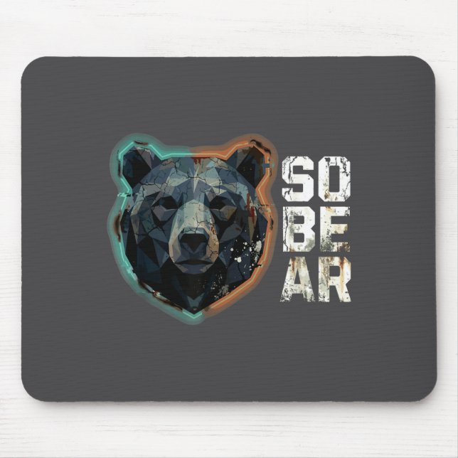 Funny Pun Sober Bear SoBear Recovery Sobriety Musmatta (Framsidan)