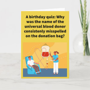 Funny Pun Type O Grattis på födelsedagen Kort
