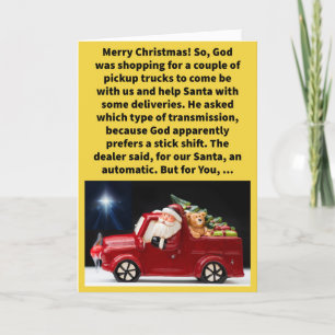 Funny Pun Vår Lord A Manual God jul Kort