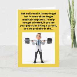Funny Pun Weighting Room Get well Kort