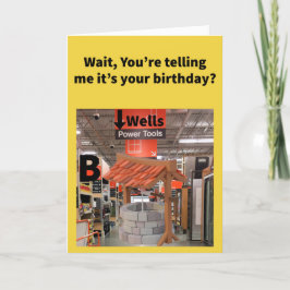 Funny Pun well Aisle B Birthday Kort