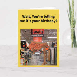 Funny Pun well Aisle B Birthday Kort