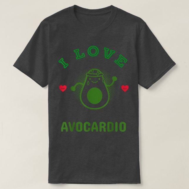 Funny Pun Workout Avocado Keto Plant Vegan G T Shirt (Design framsida)