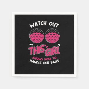 Funny Puns Fantastisk Women Golfers hanterar henne Pappersservett