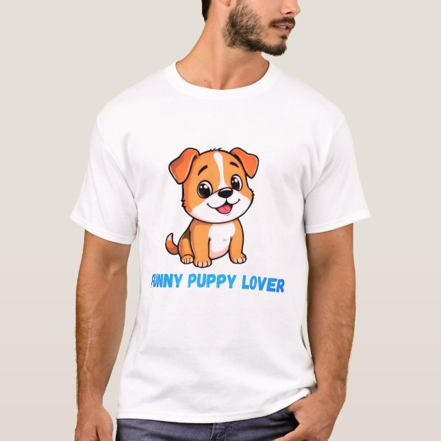 Funny Puppy Älskare Manar istrakt-Shirt - Cute Hun T Shirt (Framsida)