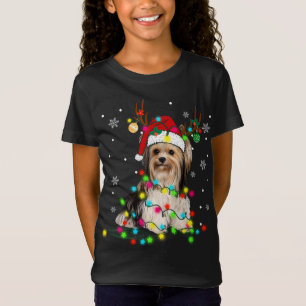 Funny Puppy Älskare Yorkshire Terrier jul Ligh T Shirt