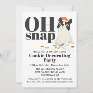 Funny Puppy Cookie Decorating Party Inbjudningar