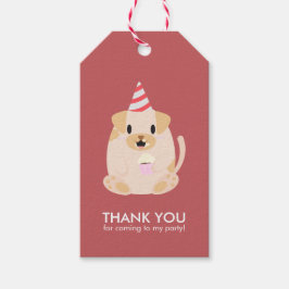 Funny Puppy Hund Barns födelsedag Party Presentetikett