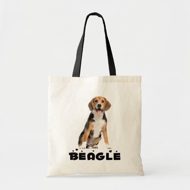 Funny Puppy Hund Mamma Gift Cute Beagle Tote Bag Tygkasse (Framsidan)