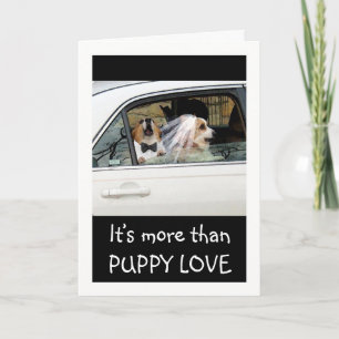 Funny Puppy Kärlek för Make med Corgi Couple Kort