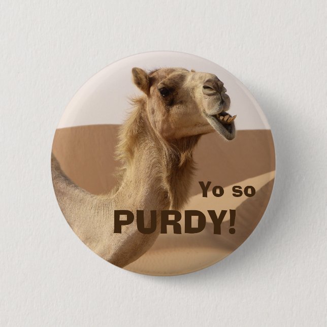 Funny Purdy Camel Photo Knapp (Framsida)