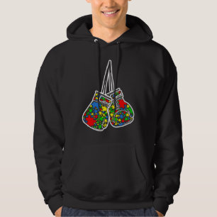 Funny Puzzle Boxing Autism Awareness Manar Women K Hoodie