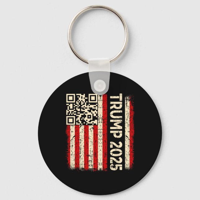 Funny Qr Donald Trump Dancing 4745 Code Video Nyckelring (Framsida)
