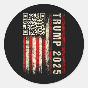 Funny Qr Donald Trump Dancing 4745 Code Video Runt Klistermärke