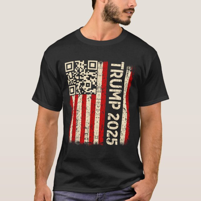 Funny Qr Donald Trump Dancing 4745 Code Video T Shirt (Framsida)
