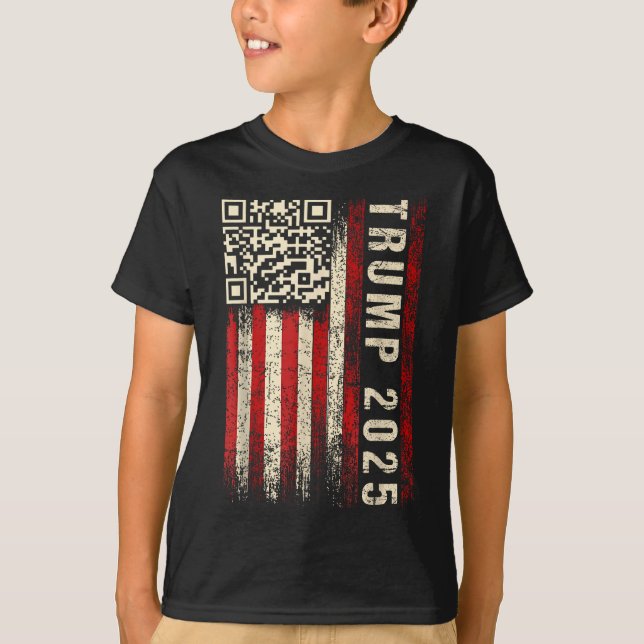 Funny Qr Donald Trump Dancing 47_45 Code Video T Shirt (Framsida)