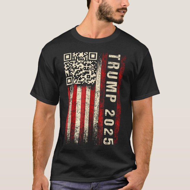 Funny Qr Donald Trump Dancing 47_45 Code Video T Shirt (Framsida)