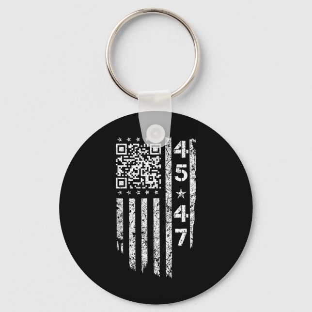 Funny Qr Han är Bakordförande Trump Code Nyckelring (Framsida)