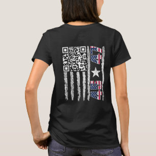 Funny QR Ordförande Trump Dance Code USA flagga T Shirt