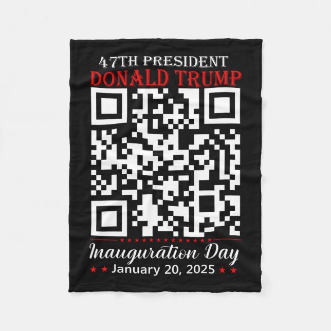 Funny Qr President Trump Dance Code Inauguration D Fleecefilt (Framsidan)