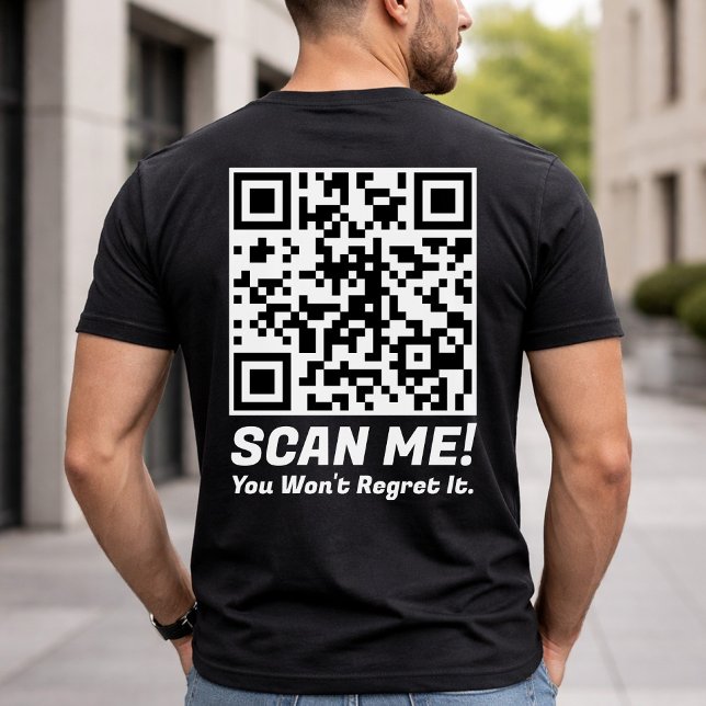 Funny QR Scan Me! Funny Regret Joke  T Shirt (Skapare uppladdad)