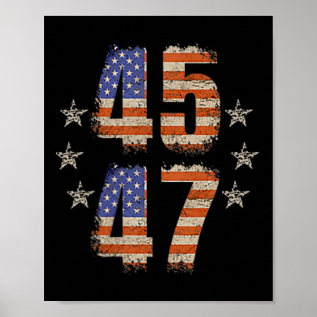 Funny Qr Trump 45 47 Trump Dancing Code Pocket Sca Poster (Framsidan)