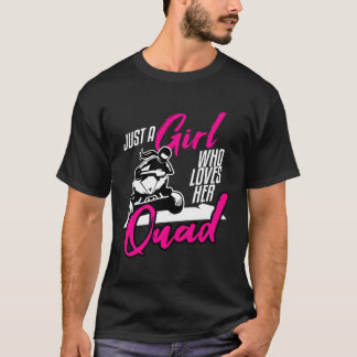 Funny Quad Atv Girl Fyra Wheeler Ride Dirty Women T Shirt