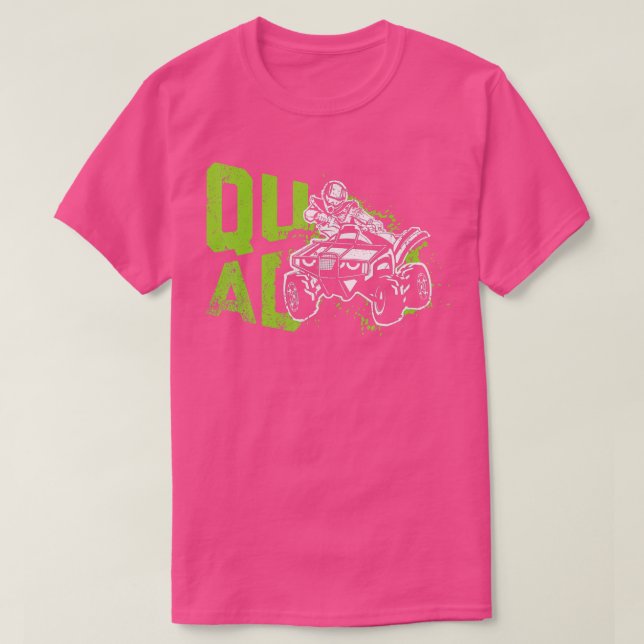 Funny Quad Retro Quad Riding Fyra Wheeler ATV för  T Shirt (Design framsida)