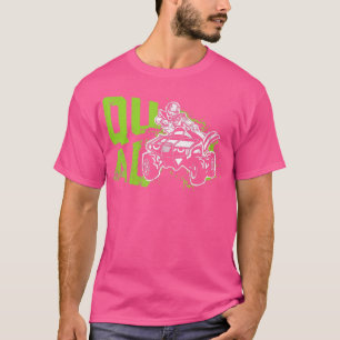 Funny Quad Retro Quad Riding Fyra Wheeler ATV för T Shirt