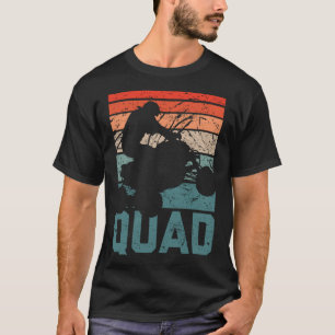 Funny Quad Retro Quad Riding Fyra Wheeler ATV för T Shirt