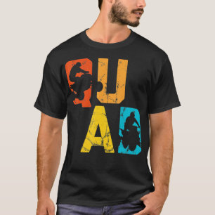 Funny Quad Retro Quad Riding Fyra Wheeler ATV för T Shirt