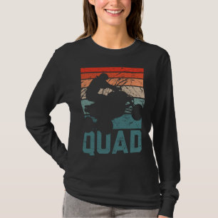 Funny Quad Retro Quad Riding Fyra Wheeler ATV för T Shirt