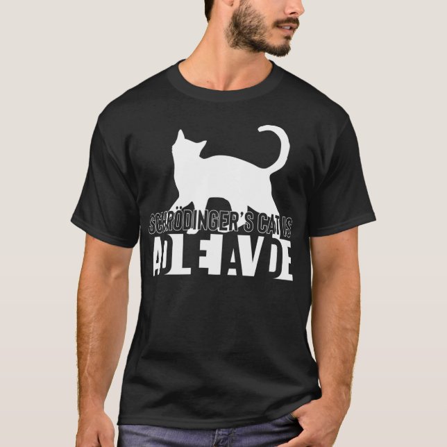 Funny Quantum Physics Gift Science Teacher Cat T Shirt (Framsida)