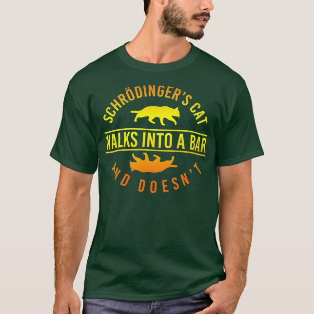Funny Quantum Physics Science Professor Cat T Shirt (Framsida)