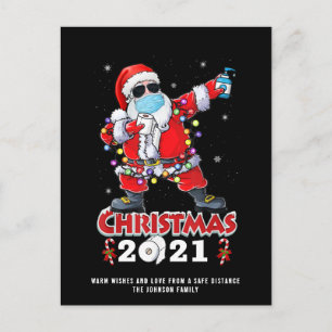 Funny Quarantine God jul Hälsning Helgdag Vykort