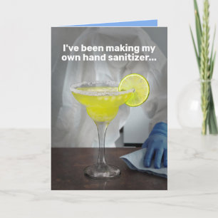 Funny Quarantine Margarita Hand Sanitizer Kort
