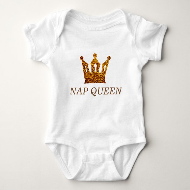 Funny Queen Baby Jersey Bodykostym T Shirt (Framsida)