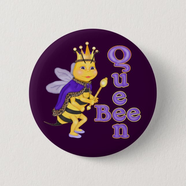 Funny Queen Bee Knapp (Framsida)