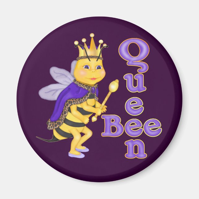Funny Queen Bee Magnet (Framsidan)