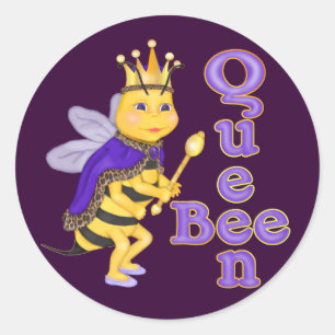 Funny Queen Bee Runt Klistermärke