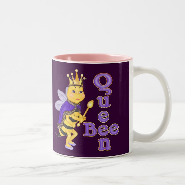 Funny Queen Bee Två-Tonad Mugg (Höger)
