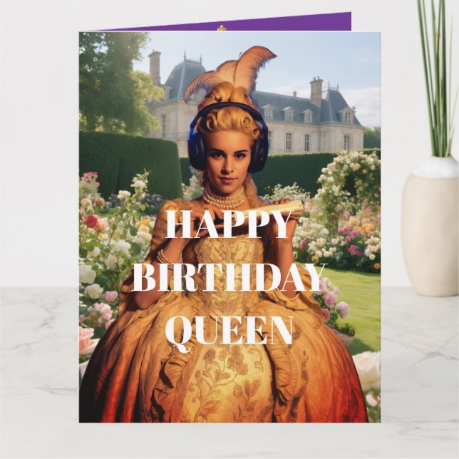 Funny Queen Birthday Card Kort (Framsida)