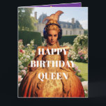 Funny Queen Birthday Card Kort<br><div class="desc">Firar som kunglighet med det här fantastiska extra Marie Antoinette-födelsedagskortet! Perfekt för dramatdrottningen i ditt liv som kärlek ska leva sin bästa regala fantasi. Med "Ers Majestät" födelsedag önskemål som blandar 1800-talets Fransk-elegans med modern sass och humor. Kortet är idealiskt för: Vänner som vintage i kärlek glamor och ovanlig estetik...</div>