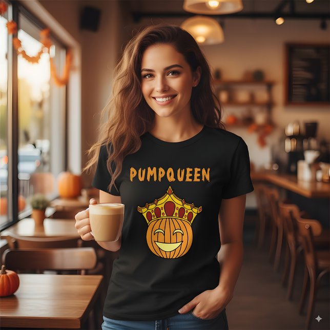 Funny Queen Pumpkin Pun Couple Halloween Costume T Shirt (Skapare uppladdad)