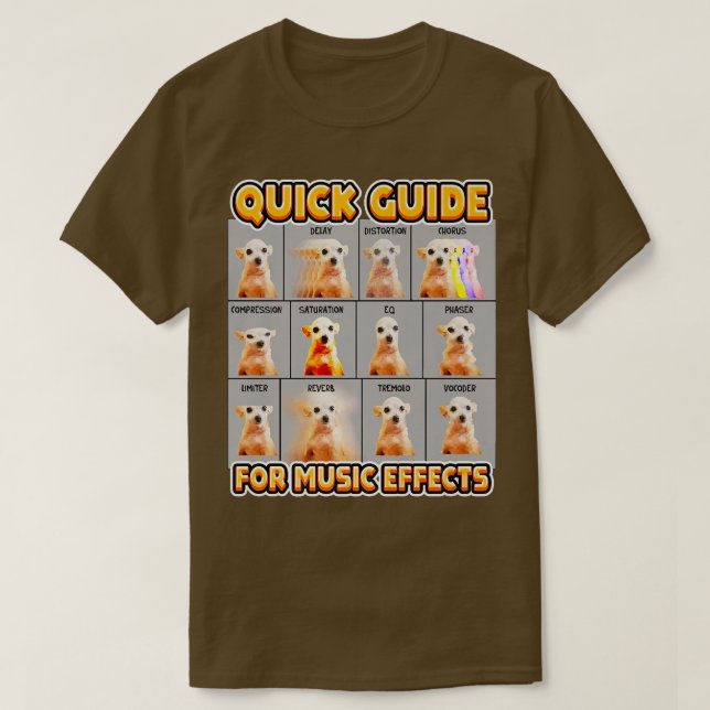 Funny Quick Guide for Music Effects Musican Chihua T Shirt (Design framsida)
