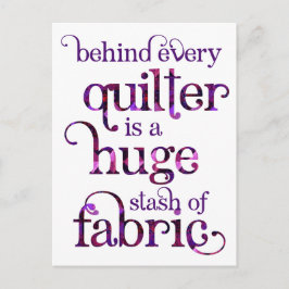 Funny Quilt Quilt Quilt Stash Vykort