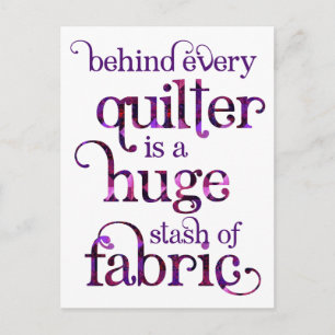 Funny Quilt Quilt Quilt Stash Vykort